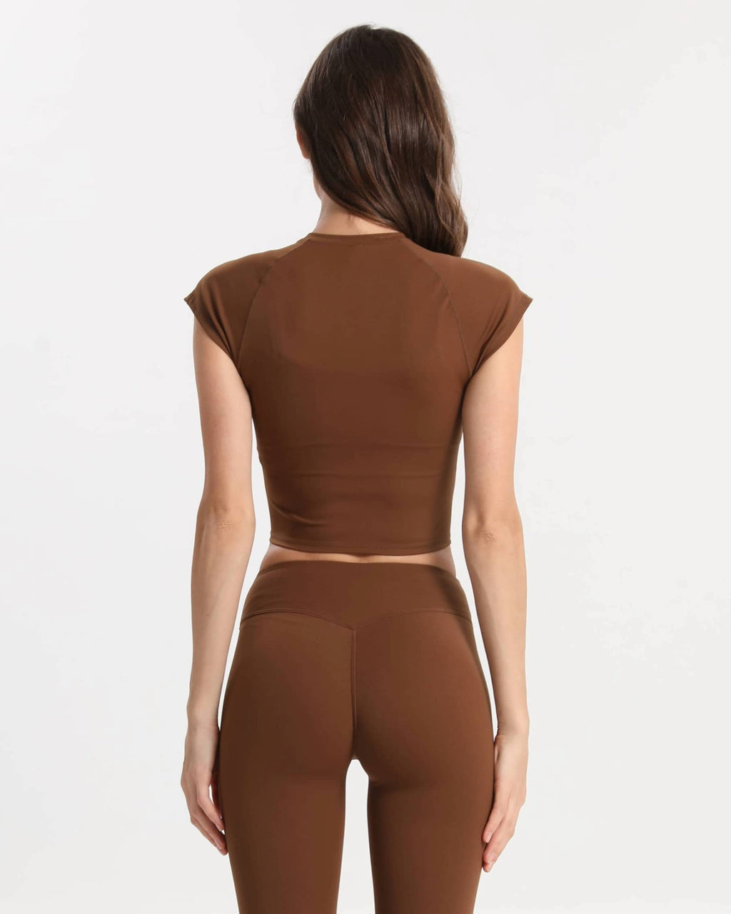 Haut de sport doux et ajusté – Marron