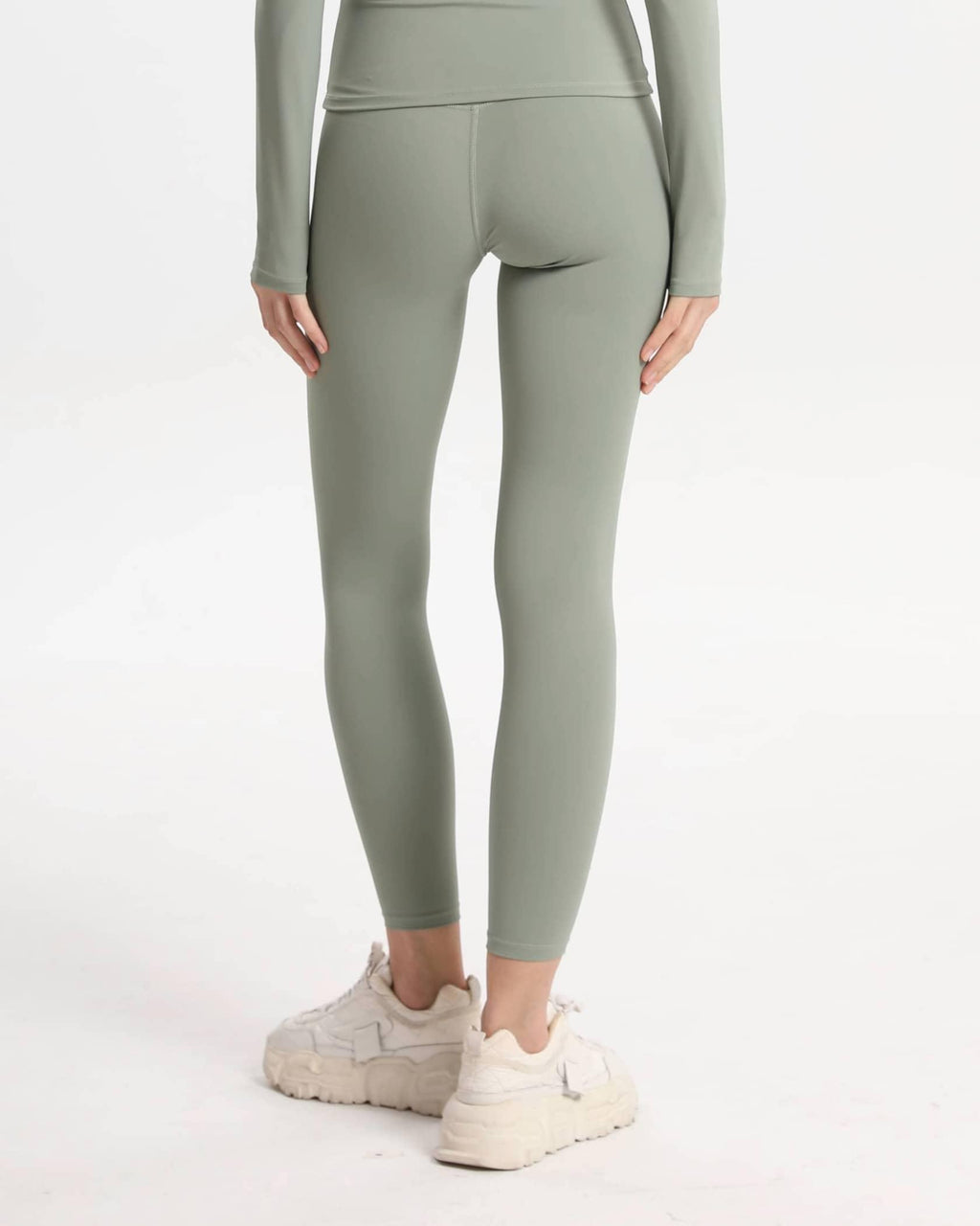 Legging taille haute doux galbant – Vert