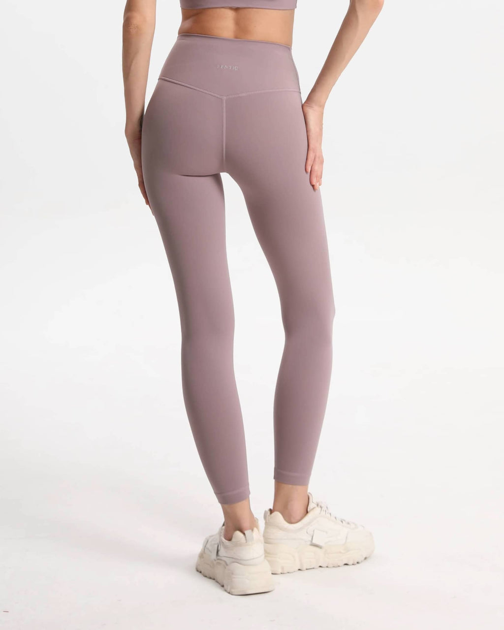 Legging taille haute avec poche cachée – Lilas pastel