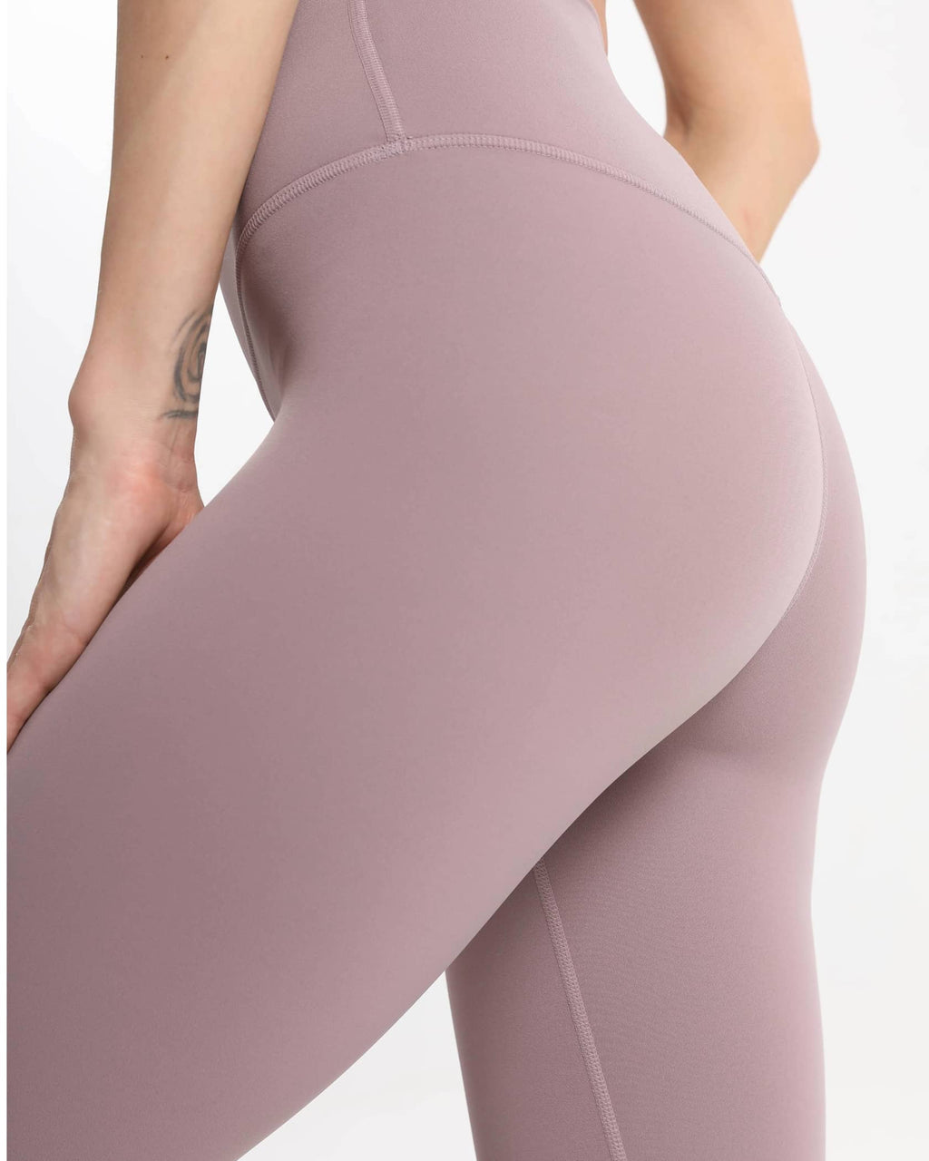 Legging taille haute avec poche cachée – Lilas pastel