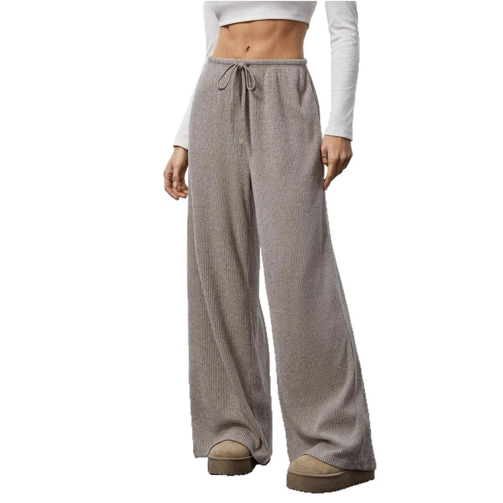 Damen einfarbige lässige gerade Hose