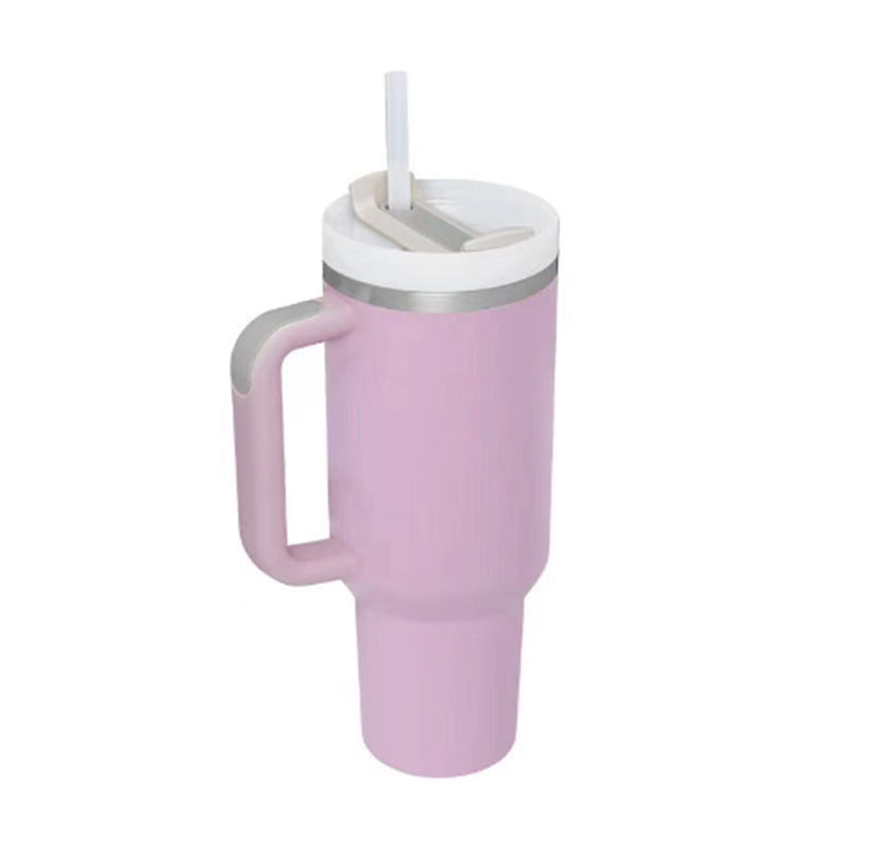 40 oz Becher mit Griff und Strohhalm, isoliert, auslaufsicher, Vakuum-Kaffeetasse aus Edelstahl mit Deckel, konischer Becher, Geschenke für Valentinsliebhaber, geeignet für Auto, Fitnessstudio, Büro, Reisen