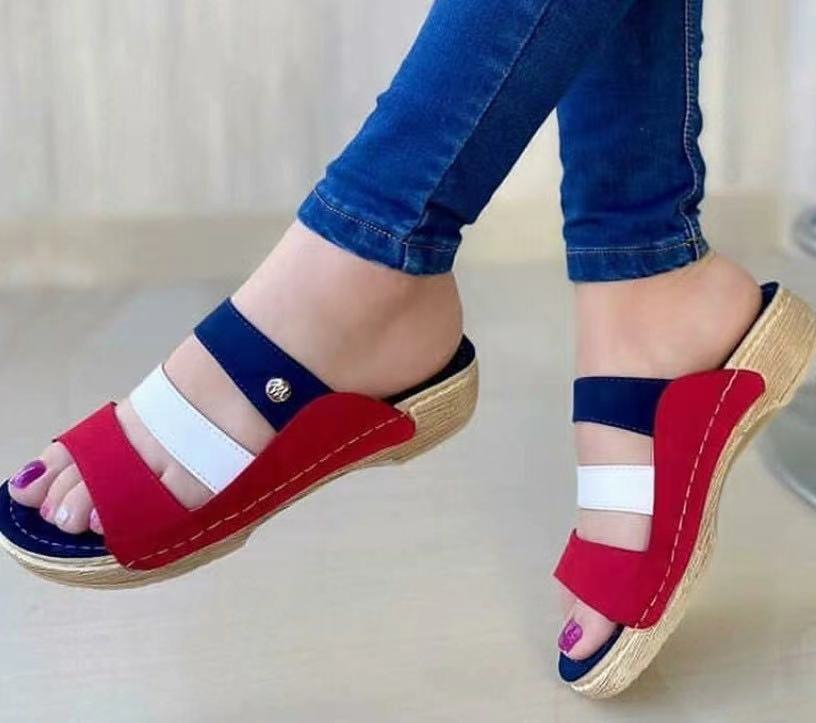 Chaussures d'été pour femmes de style ethnique européen et américain