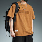 Trendy Loose-fitting Versatile Heavyweight Short-sleeve T-shirt For Men
