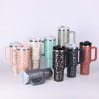 40 oz Becher mit Griff und Strohhalm, isoliert, auslaufsicher, Vakuum-Kaffeetasse aus Edelstahl mit Deckel, konischer Becher, Geschenke für Valentinsliebhaber, geeignet für Auto, Fitnessstudio, Büro, Reisen