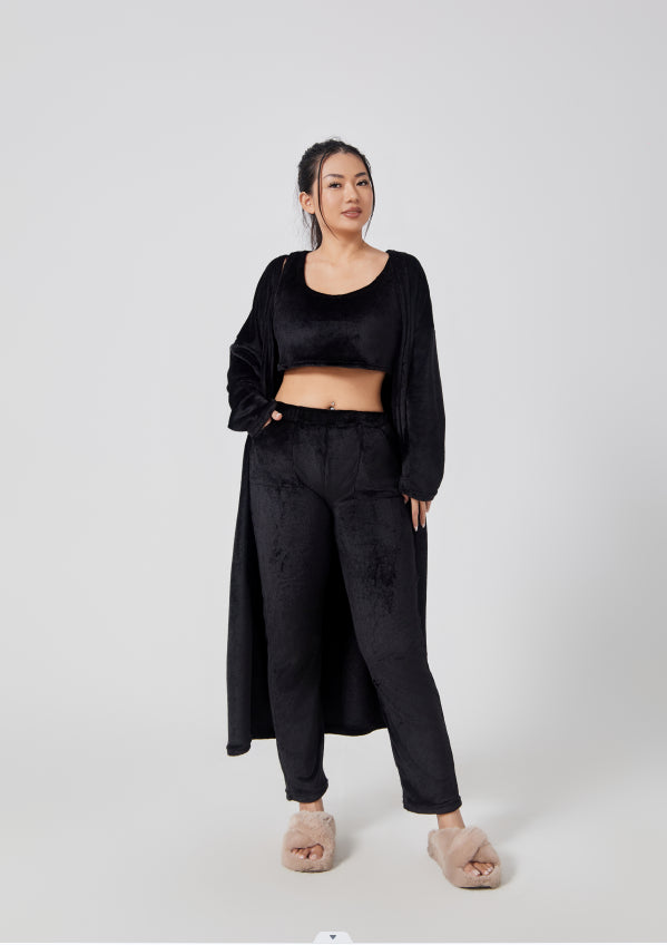 Ensemble de pyjama douillet, 3 pièces
Loungewear femme, doux et chaud