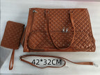 Modische Lunchtasche für Damen, wärmeisolierte Brotdose, auslaufsichere Umhängetasche für Laptop-Aufbewahrung, gesteppte Handtasche mit großer Kapazität und Geldbörse