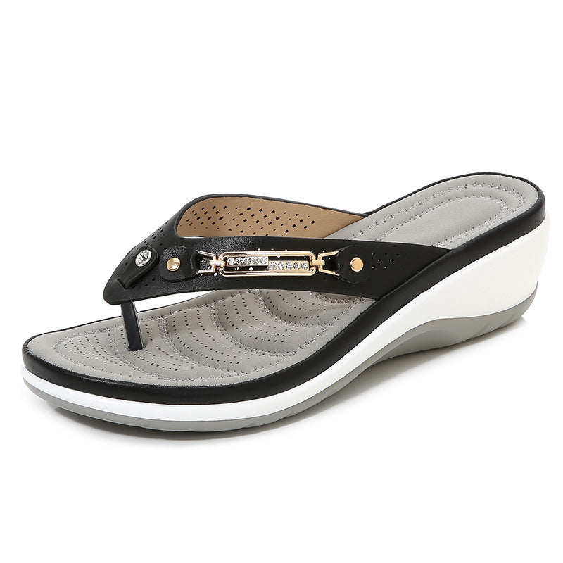 Sandales Compensées de Plage Tendance pour Femmes