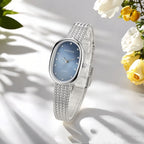 Sunlifex Oval Gold Weizenkorn Uhr - Kleines Zifferblatt, Damen