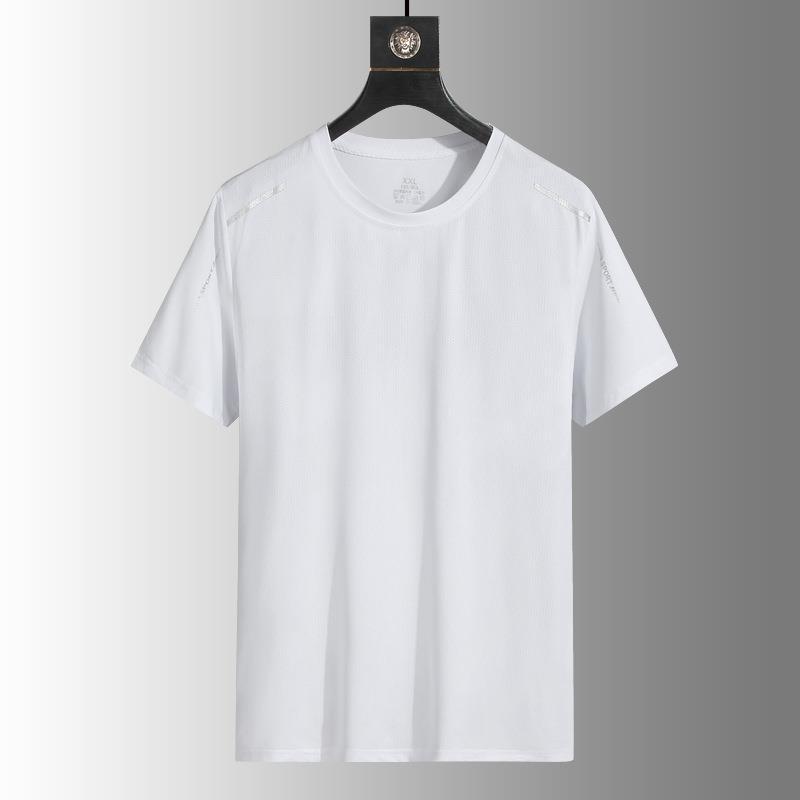 Mens Summer Thin Ice-silk Short-sleeve Shirt