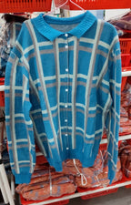 Damen lässiger Pullover im Retro-Kontrastkaromuster