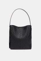 Braided Shoulder Handbag In Black