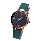 Modische Paare Wassertropfen-geschliffene Diamant-mattierte Lederarmband Quarz Rhombus Uhr für Damen