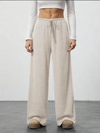 Women's Solid-color Casual Straight-leg Pants