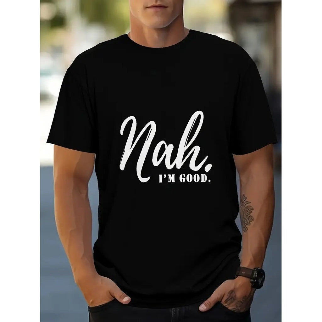 T-shirt à col rond pour hommes Sport Décontracté Bande dessinée Anime