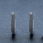 French-style Black Zircon Earrings