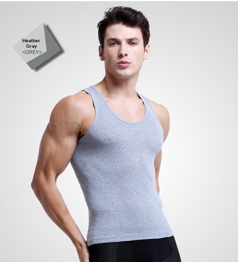 SpringSummer Cotton Mens Tank Top Fitness Ribbed