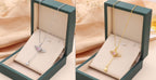 Moving Cupid Heart Angel Wings Tassel Necklace With Crystal Clavicle Chain Women Jewelry Gift Valentine's Day