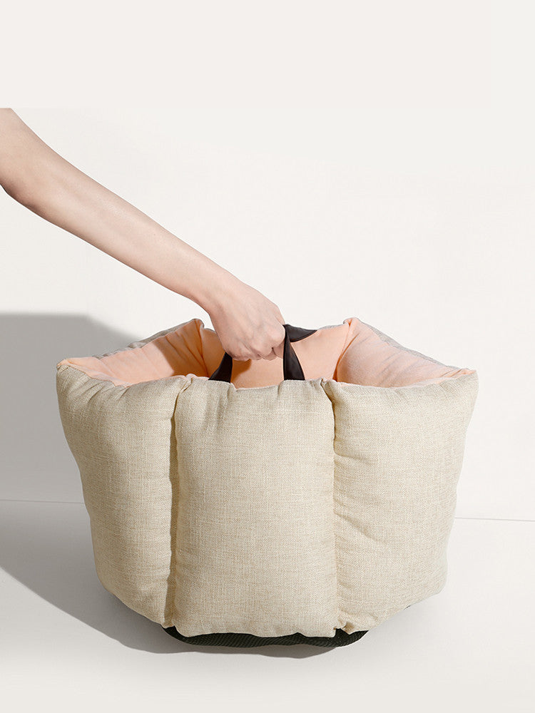 Cat Bed With Handles With Washable Cushion