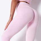 Seamless Knitted Peach Hip Yoga Pants