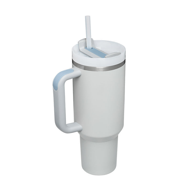 40 oz Becher mit Griff und Strohhalm, isoliert, auslaufsicher, Vakuum-Kaffeetasse aus Edelstahl mit Deckel, konischer Becher, Geschenke für Valentinsliebhaber, geeignet für Auto, Fitnessstudio, Büro, Reisen