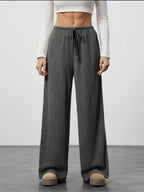 Women's Solid-color Casual Straight-leg Pants