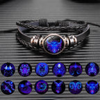 12 Sternzeichen Armband Leuchtendes geflochtenes Design Armband für Männer Frauen Kinder