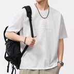 Trendy Loose-fitting Versatile Heavyweight Short-sleeve T-shirt For Men