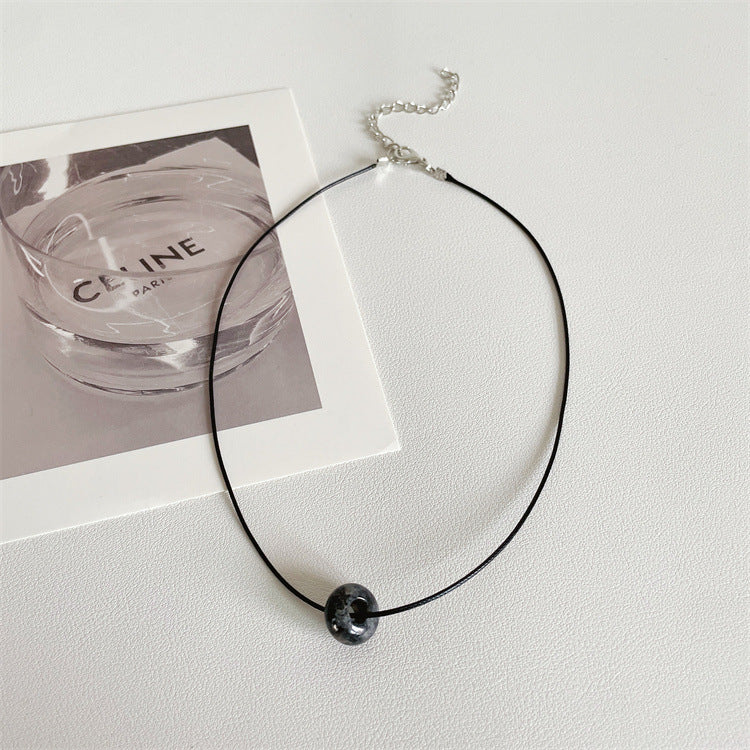 Südkorea Ins Style Jade Quadrat Pfirsich Herz Halskette