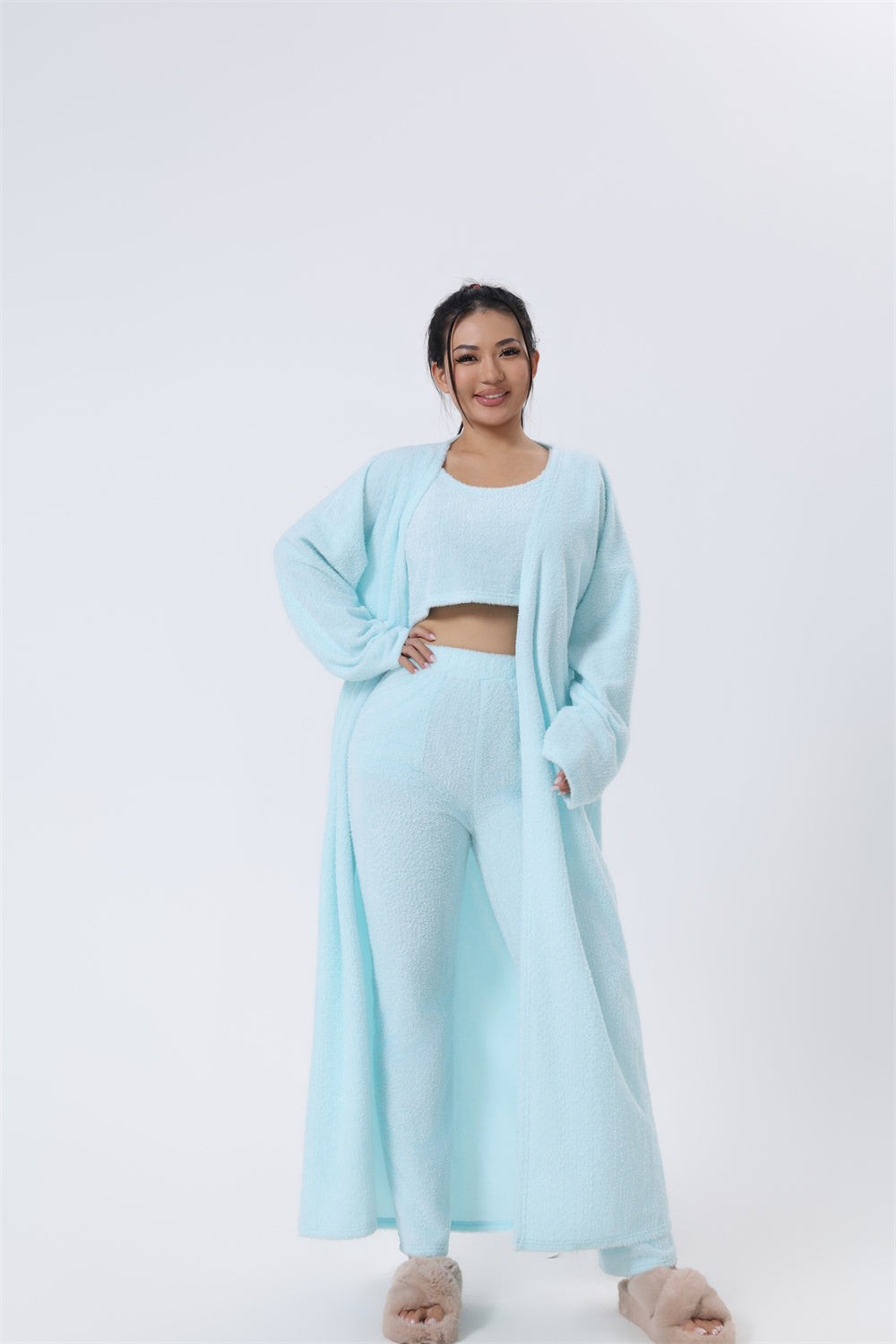 Ensemble de pyjama douillet, 3 pièces
Loungewear femme, doux et chaud