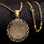 Ein stilvoller Vintage-Luxusanhänger mit Allah-Motiv, perfekt als Schmuck für Feste.