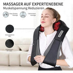 Wireless Neck And Back Massager Shiatsu Deep Kneading Massage Shawl Cervical Relaxing Trapezius Body Massager For Neck Waist Leg