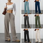 Women's Solid-color Casual Straight-leg Pants
