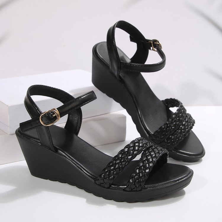 Sandales à talon compensé et bride pour femme