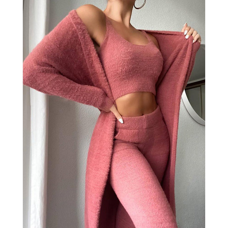 Ensemble de pyjama douillet, 3 pièces
Loungewear femme, doux et chaud