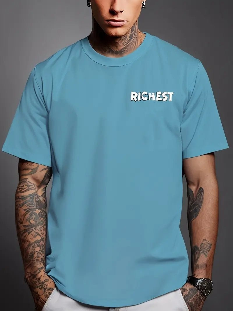 T-shirt à col rond pour hommes Sport Décontracté Bande dessinée Anime