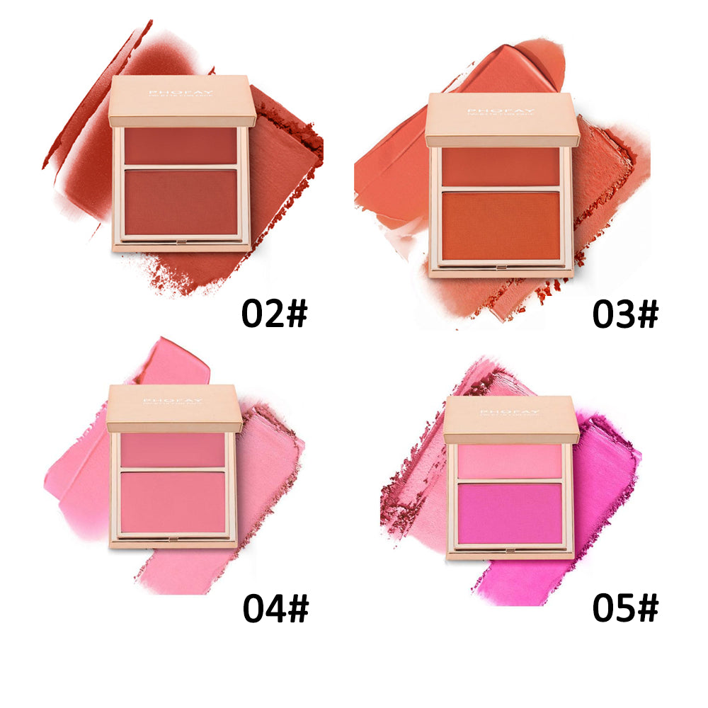 PHOFAY Double-Take Cream & Powder Blush Duo