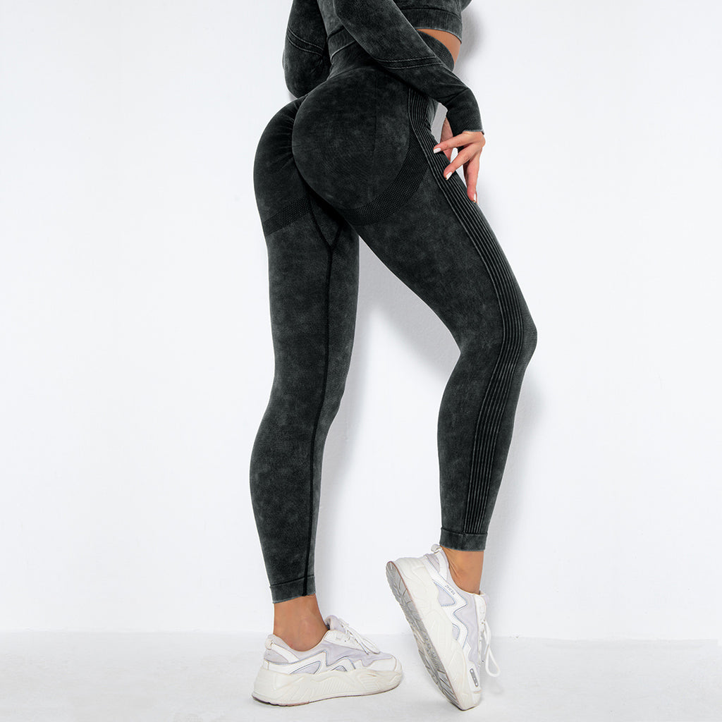 Pantalon de yoga à la mode coupe pêche, évacuant l'humidité