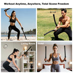 Ropeless Battle Rope Home GymEquipment With Integrated Non-Slip Handles Rubber-Coated Springs For Unisex Indoor Outdoor Training HIlTWorkouts Low-Impact Cardio Training