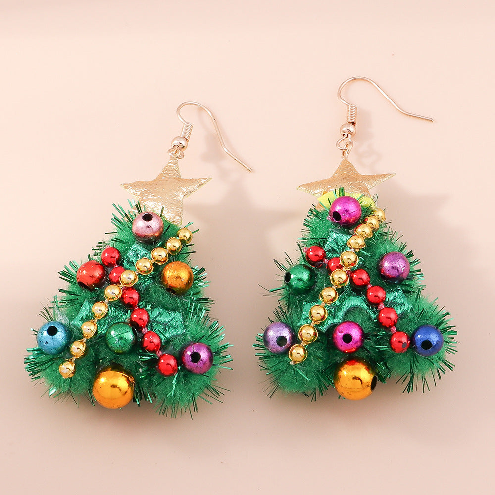 Nouvelles boucles d'oreilles sapin de Noël Boucles d'oreilles en feutre
