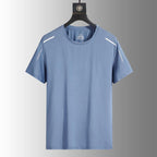 Mens Summer Thin Ice-silk Short-sleeve Shirt
