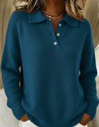 Damen lässiger Pullover im Retro-Kontrastkaromuster