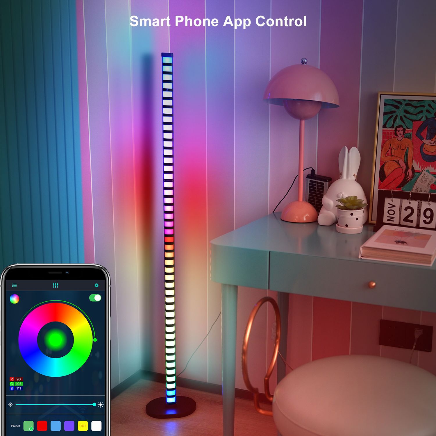 Landing Music Rhythm Light Slide Color Voice Control