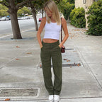 Women's Loose High-waist Straight-leg Casual Trousers