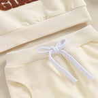 Baby Girl's 2-Piece Letter Print Sweater Set Long Sleeve Pullover And Jogger Pants With Drawstring Waist