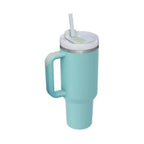40 oz Becher mit Griff und Strohhalm, isoliert, auslaufsicher, Vakuum-Kaffeetasse aus Edelstahl mit Deckel, konischer Becher, Geschenke für Valentinsliebhaber, geeignet für Auto, Fitnessstudio, Büro, Reisen