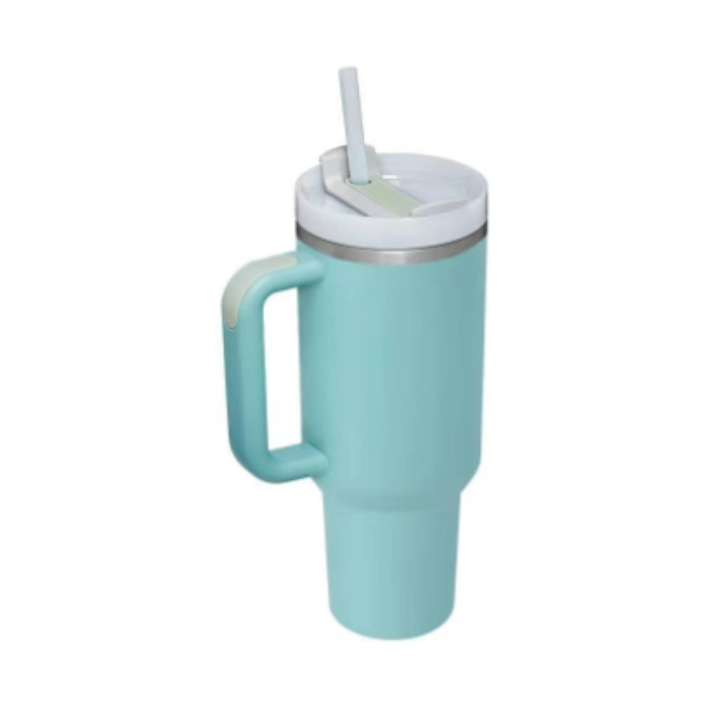 40 oz Becher mit Griff und Strohhalm, isoliert, auslaufsicher, Vakuum-Kaffeetasse aus Edelstahl mit Deckel, konischer Becher, Geschenke für Valentinsliebhaber, geeignet für Auto, Fitnessstudio, Büro, Reisen