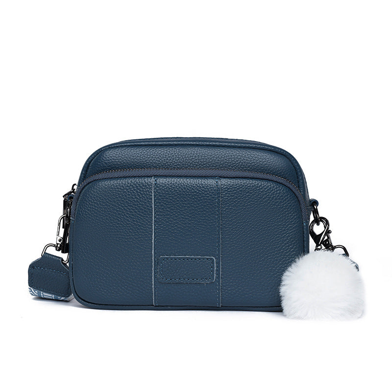 Sac à bandoulière polyvalent en cuir véritable pour femme, nouvelle tendance