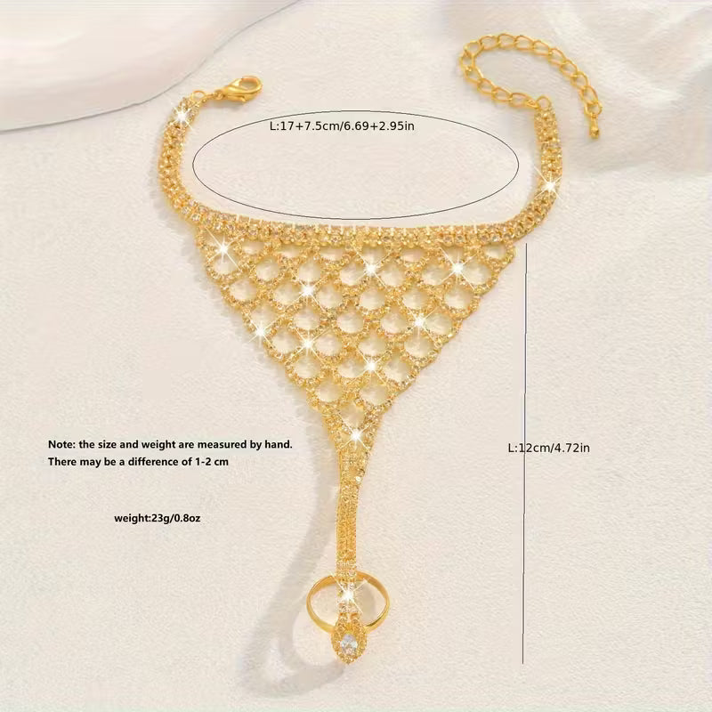 Modaya Uygun, Zarif ve Seksi, Bakır ve Rhinestone Detaylı