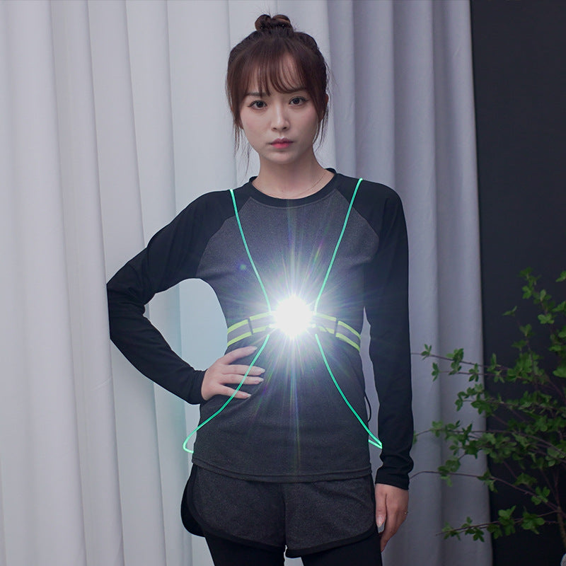 Safety Vest Warning Bicycle Light